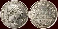3 Shilling ENGLAND - UNITED KINGDOM - GEORGE III, 1760-1820 - 1814, London with countermark “MORGAN” (New York ?) -