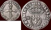 ¼ Ecu FRANCE - KINGDOM - HENRI III, 1574-1589 - 1589 A, Paris -