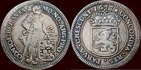 West-Friesland Zilveren dukaat NOORDELIJKE NEDERLANDEN (NETHERLANDS) - REPUBLIEK, 1581-1795 - WEST-FRIESLAND - 1677, Enkhuizen -