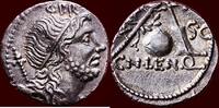 AR Denarius ROMAN REPUBLIC - GNAEUS CORNELIUS LENTULUS MARCELLINUS - Spain -
