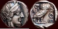 AR Tetradrachm 454 - 404 BC v. Chr. ATTIKA, ATHENE (ATHENS) - 454 - 404 BC ss / vz à vz-
