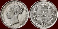 6 Pence ENGLAND - UNITED KINGDOM - VICTORIA, 1837-1901 - 1871, London -