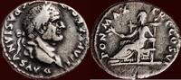 AR Denarius (75) Roman Empire VESPASIANUS (VESPASIAN), 69-79 -  Rome vf-