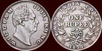 1 Rupee INDIA - BRITISH EMPIRE - EAST INDIA COMPANY - WILLIAM IV, 1830-1837 - 1835, Calcutta -