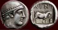AR tetradrachm 474-449 BC v. Chr. THRACE (THRAKIEN), AINOS - 474-449 BC ss