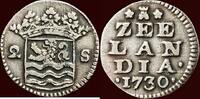 Zeeland Dubbele wapenstuiver NOORDELIJKE NEDERLANDEN (NETHERLANDS) - REPUBLIEK, 1581-1795 - ZEELAND - 1730, Middelburg -