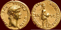 AV Aureus (61-62) Roman Empire NERO, 54-68 -  Rome xf-