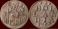 Holland Duit NOORDELIJKE NEDERLANDEN (NETHERLANDS) - REPUBLIEK, 1581-1795 - HOLLAND - 1780, Dordrecht -