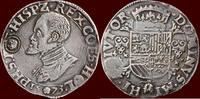 ½ Philipsdaalder NOORDELIJKE NEDERLANDEN (NETHERLANDS) - GRAAFSCHAP HOLLAND - PHILIPS II, 1555-1581 - 1573, Dordrecht -