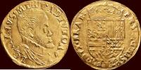 Gouden reaal ZUIDELIJKE NEDERLANDEN (SOUTHERN NETHERLANDS) - HERTOGDOM BRABANT - PHILIPS II, 1555-1598 - ½ z.j. , Antwerpen -