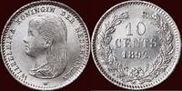 Koninkrijk der Nederlanden 10 Cents 1892 NEDERLAND (NETHERLANDS, KINGDOM... 195,00 EUR  zzgl. 11,00 EUR Versand