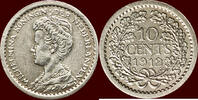 Koninkrijk der Nederlanden 10 Cents 1912 NEDERLAND (NETHERLANDS, KINGDOM... 45,00 EUR  zzgl. 9,50 EUR Versand