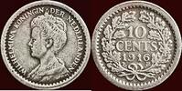 Koninkrijk der Nederlanden 10 Cents 1916 NEDERLAND (NETHERLANDS, KINGDOM... 14,00 EUR  zzgl. 9,50 EUR Versand