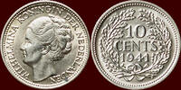 Koninkrijk der Nederlanden 10 Cents 1941 P NEDERLAND (NETHERLANDS, KINGD... 40,00 EUR  zzgl. 9,50 EUR Versand