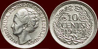 Koninkrijk der Nederlanden 10 Cents 1943 P NEDERLAND (NETHERLANDS, KINGD... 50,00 EUR  zzgl. 9,50 EUR Versand