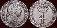 4 Pence ENGLAND, KINGDOM - WILLIAM III, 1694-1702 - or groat 1702, London -