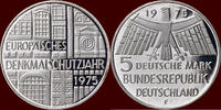  5 Mark 1975 F GERMANY - BRD -  1975 F, Stuttgart “Europäisches Denkmals... 10,00 EUR  zzgl. 9,50 EUR Versand