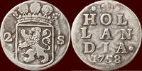 Holland Dubbele wapenstuiver 1758 NOORDELIJKE NEDERLANDEN (NETHERLANDS) ... 14,00 EUR  zzgl. 9,50 EUR Versand
