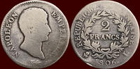 2 Francs FRANCE - FIRST EMPIRE - NAPOLEON I, 1804-1814 - 1806 I, Limoges -