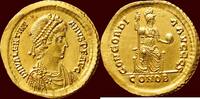 Roman Empire AV Solidus (379) VALENTINIANUS II, 375-392 - Constantinopolis unz-