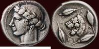 AR Tetradrachm SICILIA (SICILY), LEONTINOI - circa 455-430 BC -