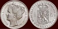 Koninkrijk der Nederlanden ½ Gulden NEDERLAND (NETHERLANDS, KINGDOM) - WILHELMINA, 1890-1948 - -