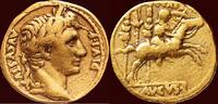 Roman Empire AV Aureus (8-7 BC) AUGUSTUS, 27 BC-14 AD - Lugdunum vf-