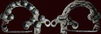 Bronze ARCHAEOLOGICAL OBJECT - IRON AGE - GREEK - ANATOLIA - Phrygian fibula, 8th century B.C. -
