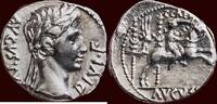 Roman Empire AR Denarius AUGUSTUS, 27 BC-14 AD - Lugdunum -