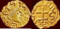 Triens FRANKISCHE RIJK - DYNASTY DER MEROVINGERS - AUSTRASIA - MONETARIUS MADELINUS - of tremissis z.j. , Frisia, mogelijk Dorestad -