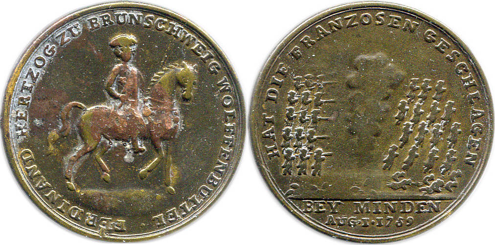 BraunschweigWolfenbüttel Bronzemedaille 1759 Schlacht bei Minden