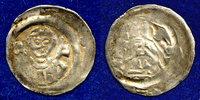 BAMBERG Pfennig Berthold von Leiningen (1257-1285)