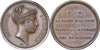 FRANKREICH Bronzemedaille Napoléons Schwägerin Hortense Besuch der Pariser Münze -