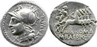 Römische Republik M. Baebius Tampilus Denar 137 v. Chr. ss