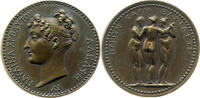 NAPOLEON UND SEINE ZEIT Bronzemedaille Münzbesuch der Fürstin Pauline Borghese -
