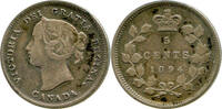 Kanada 5 Cents 1894 Victoria (1837-1901) ss 98,00 EUR  zzgl. 8,00 EUR Versand