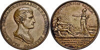 NAPOLEON UND SEINE ZEIT Bronzemedaille Napoleon Bonaparte / Brücke über die Durance -