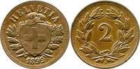 Schweiz 2 Rappen 1899 Eidgenossenschaft vz 30,00 EUR  zzgl. 4,00 EUR Versand