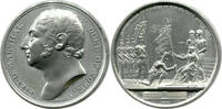 NAPOLEON UND SEINE ZEIT Weißmetallmedaille 1813 Übergabe der Fahnen an die englischen Truppen durch die Königin vz