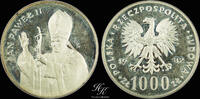 poland 1000 zloty 1982 Silver proof 1000 Zlotys Pope John Paul II Poland PP 65,00 EUR  zzgl. 35,00 EUR Versand