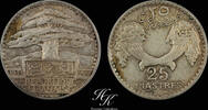 Lebanon 25 PIASTRES Silver 25 Piastres 1933 Lebanon -