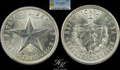 Cuba 20 CENTAVOS Silver 20 centavos 1949 PCGS MS62 Cuba -