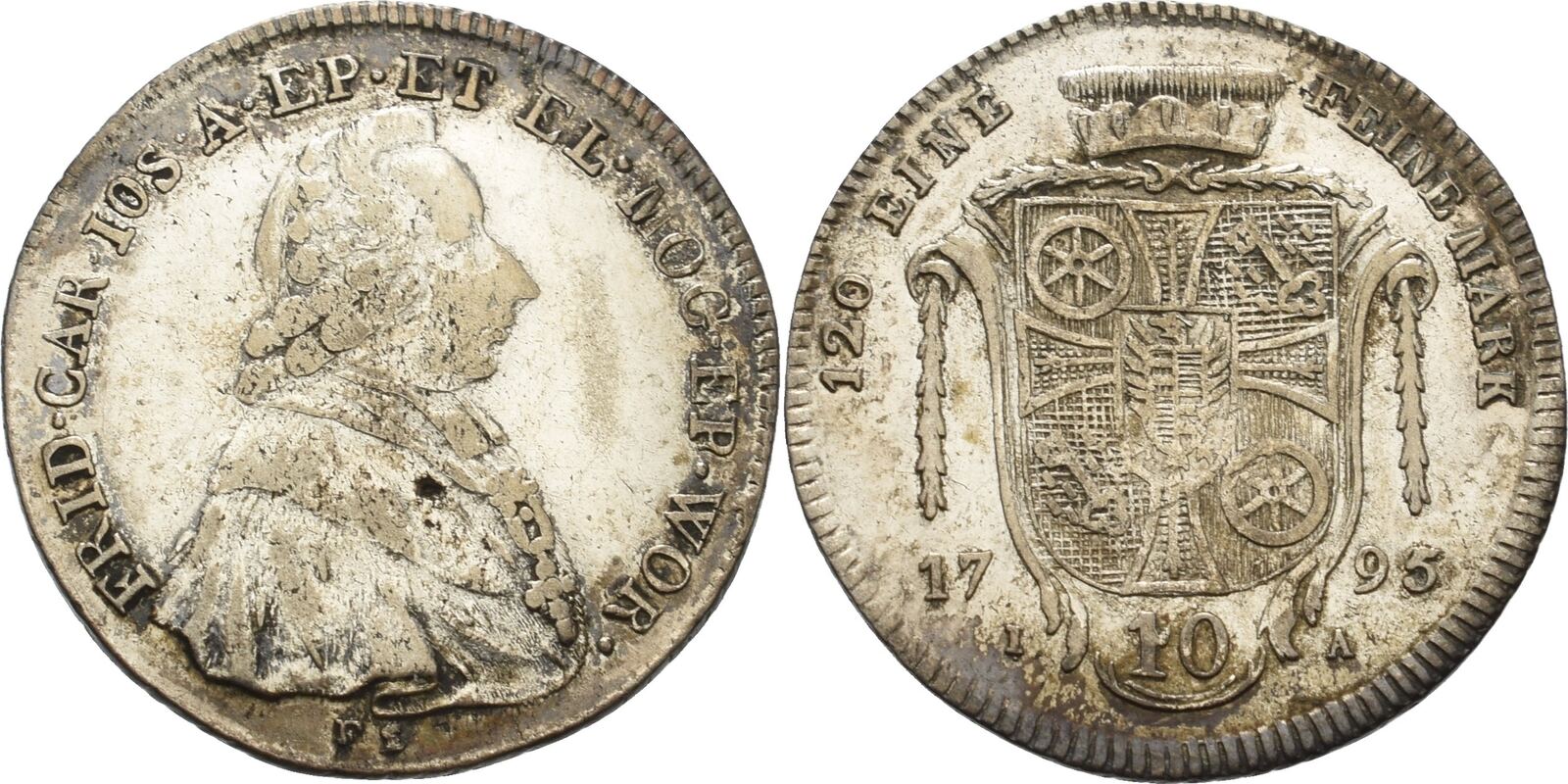 MainzErzbistum 10 Kreuzer 1795. Friedrich Karl Joseph von Erthal 1774