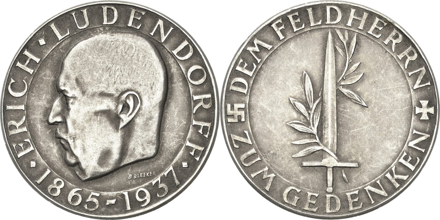 Drittes Reich Silbermedaille 1937 Mattiert, VorzüglichPrägefrisch MA