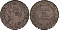 Frankreich Bronzemedaille in 10 Centime-Größe Napoleon III. 1852-1870 -