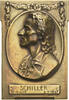 Personenmedaillen Einseitige Messingplakette Schiller, Friedrich von 1759-1805 -
