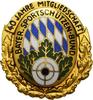 Schützenmedaillen Einseitig teilemailiertes vergoldetes Weißmetallab -