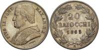 Italien-Kirchenstaat/Vatikanstadt 20 Baiocchi Pius IX. 1846-1878 -