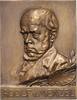 Personenmedaillen Einseitige Bronzeplakette Menzel, Adolf von 1815-1905 -