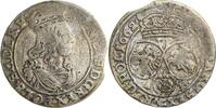 6 Gröscher 1662, Polen Johann II. Kasimir 1648-1668 Kl. Zainende, fast sehr schön